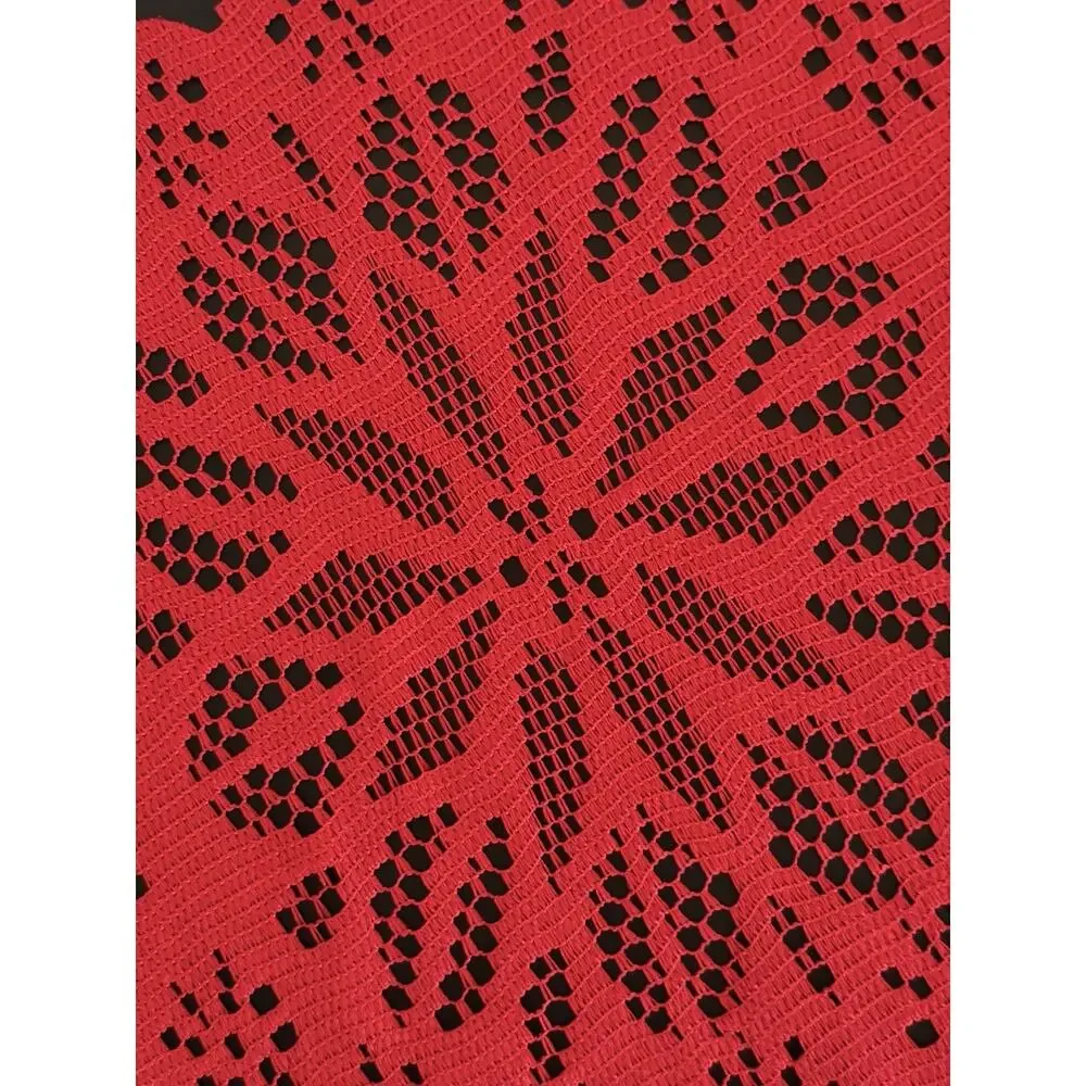 Vintage Red Lace Doily Bundle Set of 3 Holiday Christmas Valentine Table Decor